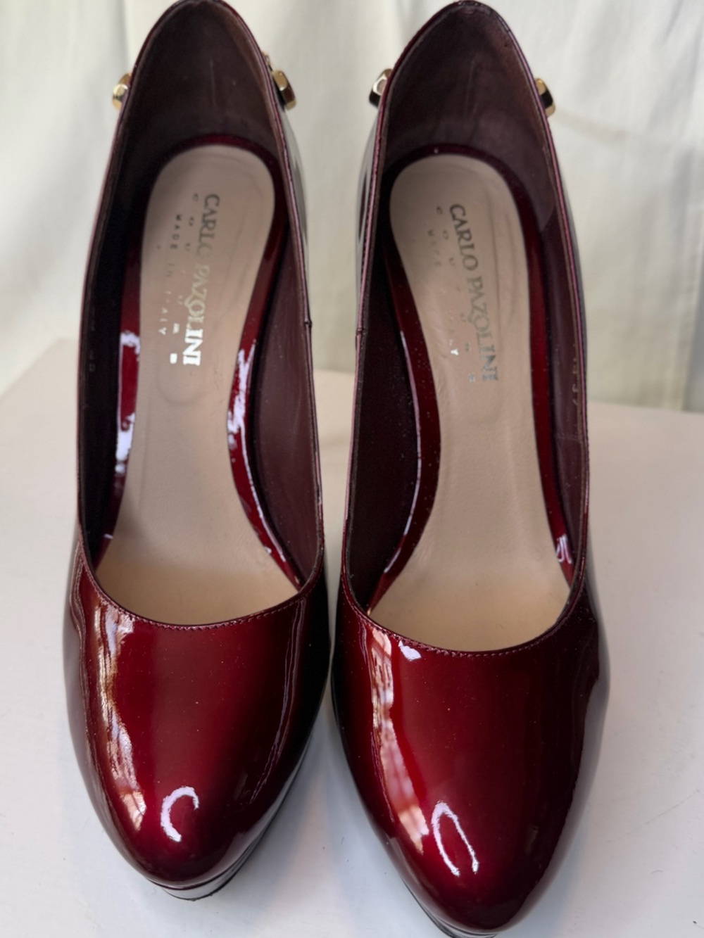 Women's Burgundy Patent Leather Pumps
